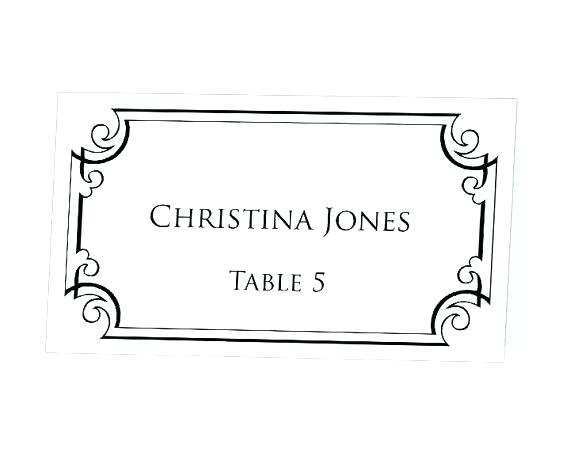 Tent Card Template Word