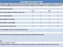48 Online Comment Card Template Microsoft for Ms Word for Comment Card Template Microsoft