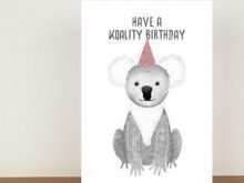 48 Online Koala Birthday Card Template Download with Koala Birthday Card Template