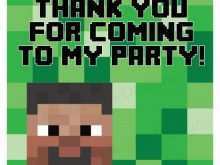 48 Online Minecraft Thank You Card Template in Photoshop for Minecraft Thank You Card Template