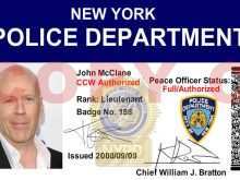 48 Online Nypd Id Card Template in Word for Nypd Id Card Template