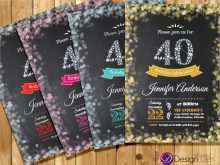 48 Printable 40Th Birthday Card Template Free for Ms Word for 40Th Birthday Card Template Free
