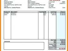 Australian Tax Invoice Template Excel