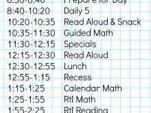 48 Printable First Grade Class Schedule Template Layouts by First Grade Class Schedule Template