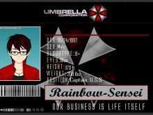 48 Printable Umbrella Corporation Id Card Template for Ms Word by Umbrella Corporation Id Card Template