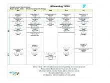 48 Report Group Fitness Class Schedule Template Now by Group Fitness Class Schedule Template