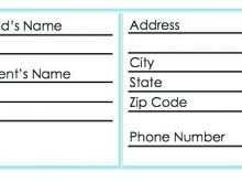 Child Id Card Template Word