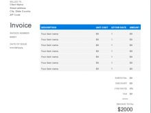 Engine Repair Invoice Template