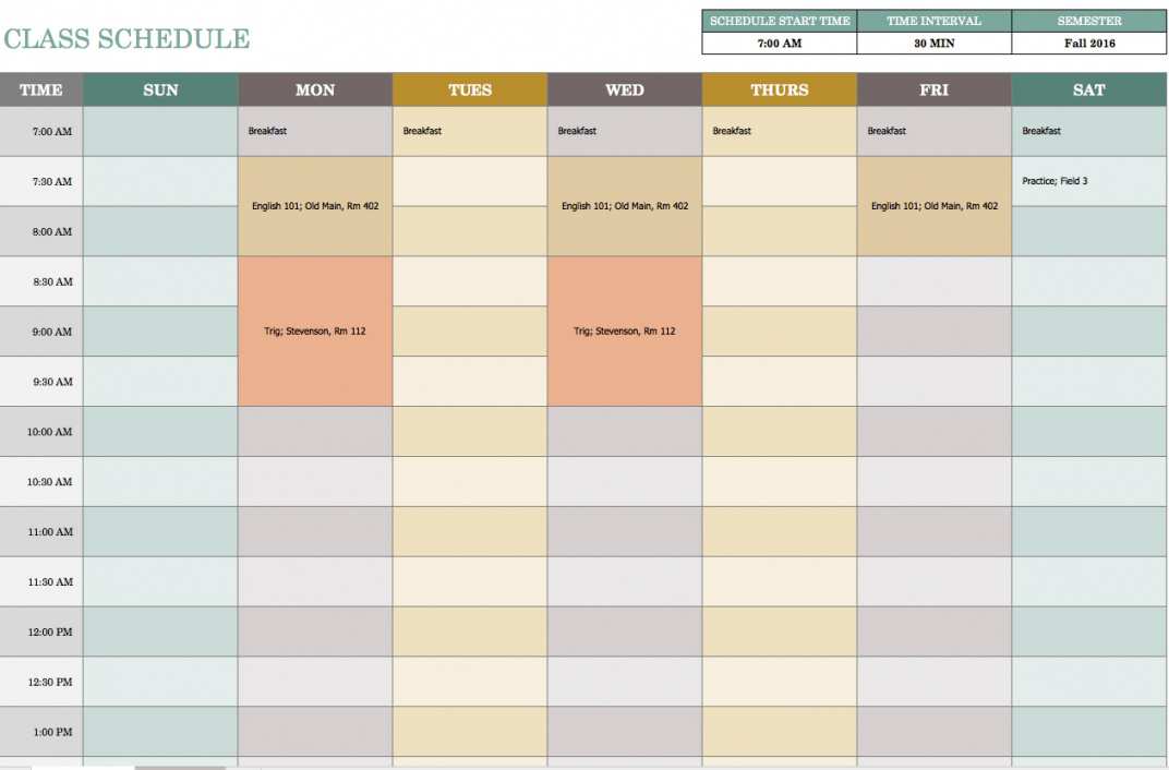 49 Best Yearly Class Schedule Template Layouts with Yearly Class Schedule Template