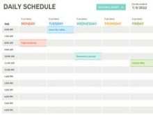 Daily Calendar Excel Template 2017