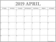 49 Create Daily Calendar Template April 2019 Templates with Daily Calendar Template April 2019