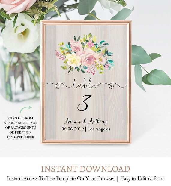 49 Creative Table Number Tent Card Template Layouts by Table Number Tent Card Template