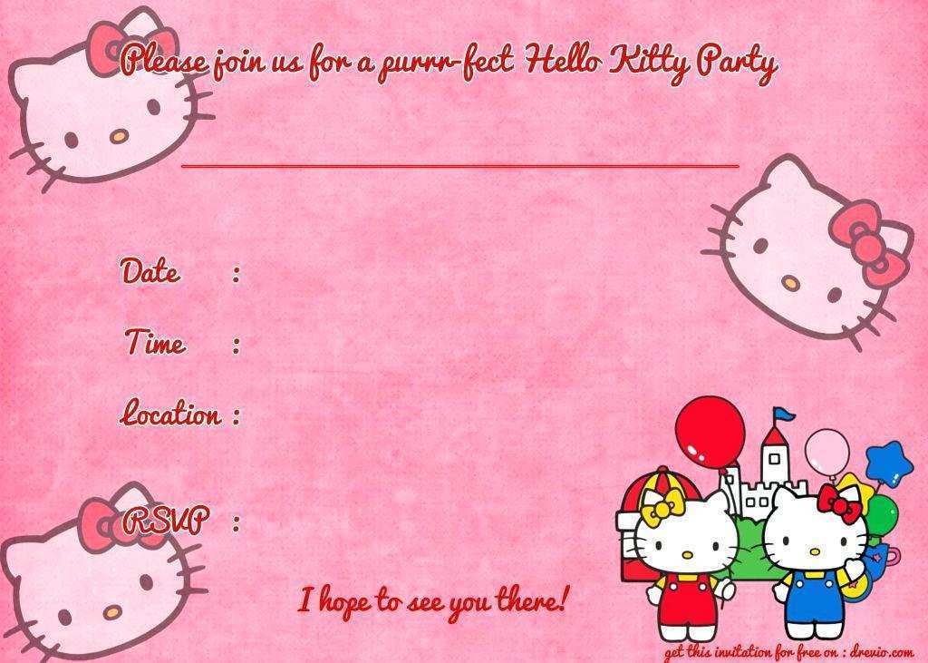 49 Customize Our Free Birthday Card Template Hello Kitty Photo for Birthday Card Template Hello Kitty