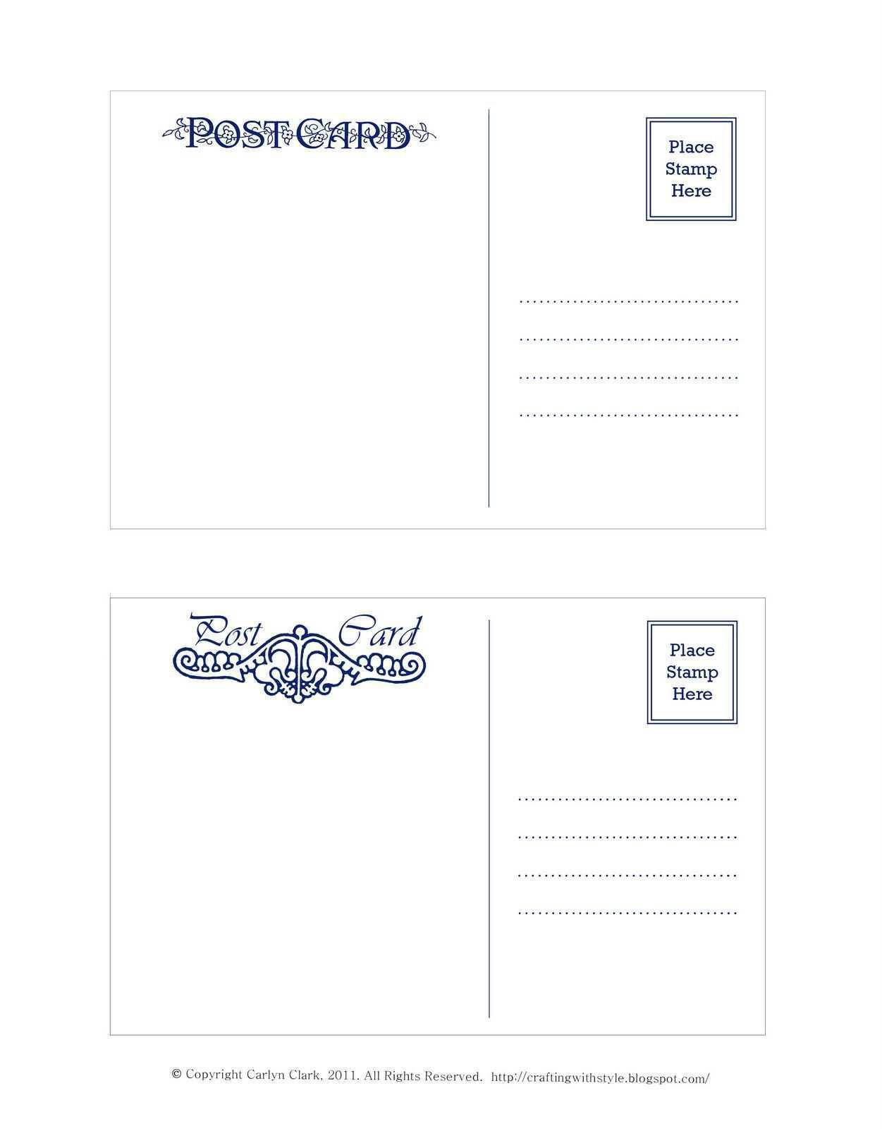 22 Customize Our Free Canada Post 22X22 Postcard Template for Ms Regarding Microsoft Word 4x6 Postcard Template 2