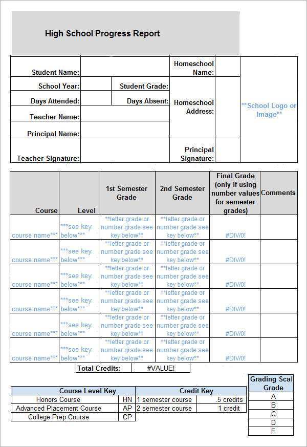 49 Customize Our Free Homeschool Report Card Template Elementary in Word for Homeschool Report Card Template Elementary