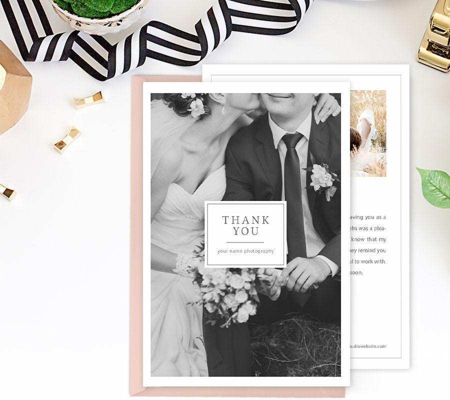Wedding Thank You Card Template Photoshop Cards Design Templates