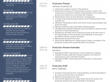 49 Customize Production Planner Resume Template for Ms Word by Production Planner Resume Template