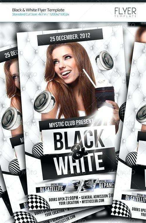 Black And White Party Flyer Template Cards Design Templates