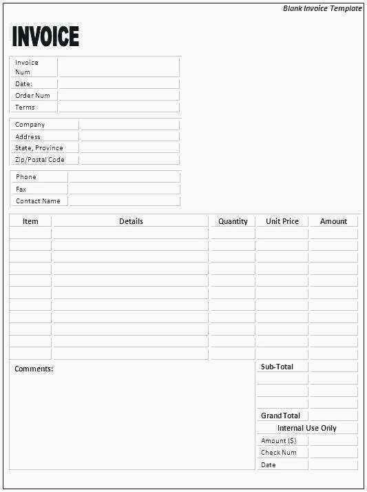 49 Format Blank Hourly Invoice Template Templates with Blank Hourly Invoice Template