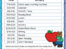 49 Format Class Schedule Template For Teachers Templates with Class Schedule Template For Teachers