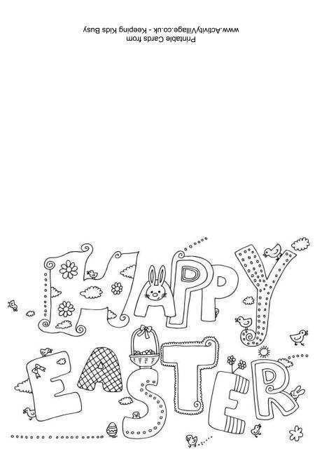 49 Format Easter Card Templates Colour In Photo with Easter Card Templates Colour In