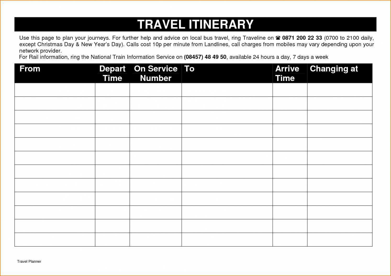 49 Free 5 Day Travel Itinerary Template Templates for 5 Day Travel Itinerary Template