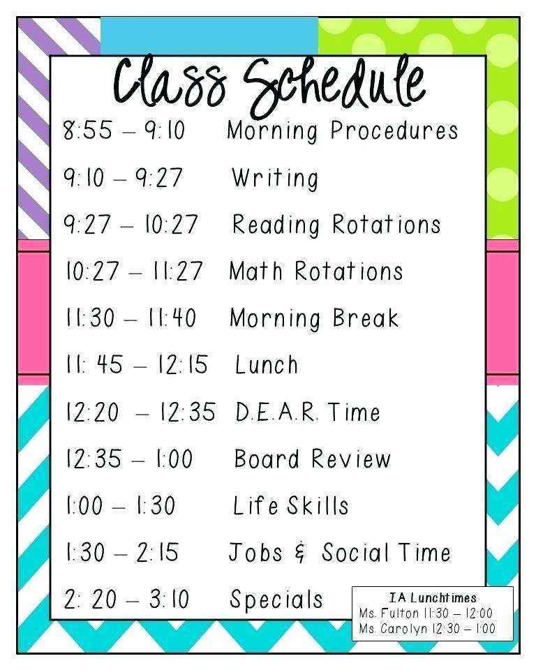 class-schedule-template-elementary-cards-design-templates