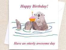 49 How To Create Otter Birthday Card Template PSD File with Otter Birthday Card Template