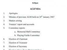 49 Printable Template Of Agm Agenda Maker for Template Of Agm Agenda