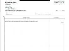 49 Report Freelance Video Invoice Template Formating for Freelance Video Invoice Template