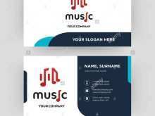 49 Report Name Card Template Music PSD File with Name Card Template Music
