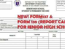49 Report Report Card Template For Senior High School Templates for Report Card Template For Senior High School
