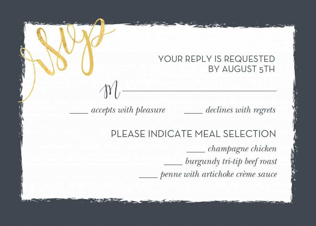 49 Report Rsvp Card Template For Word Formating for Rsvp Card Template For Word