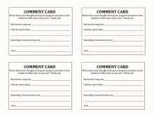 49 Standard Restaurant Comment Card Template For Word in Word for Restaurant Comment Card Template For Word