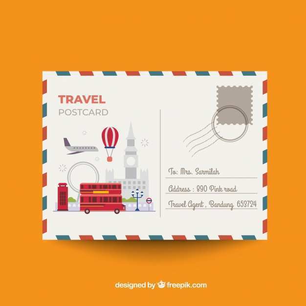 49 The Best Vacation Postcard Template For Free for Vacation Postcard Template