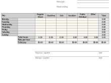 Microsoft Time Card Template Excel