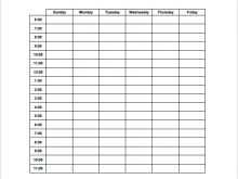 50 Best Hourly Class Schedule Template Maker by Hourly Class Schedule Template