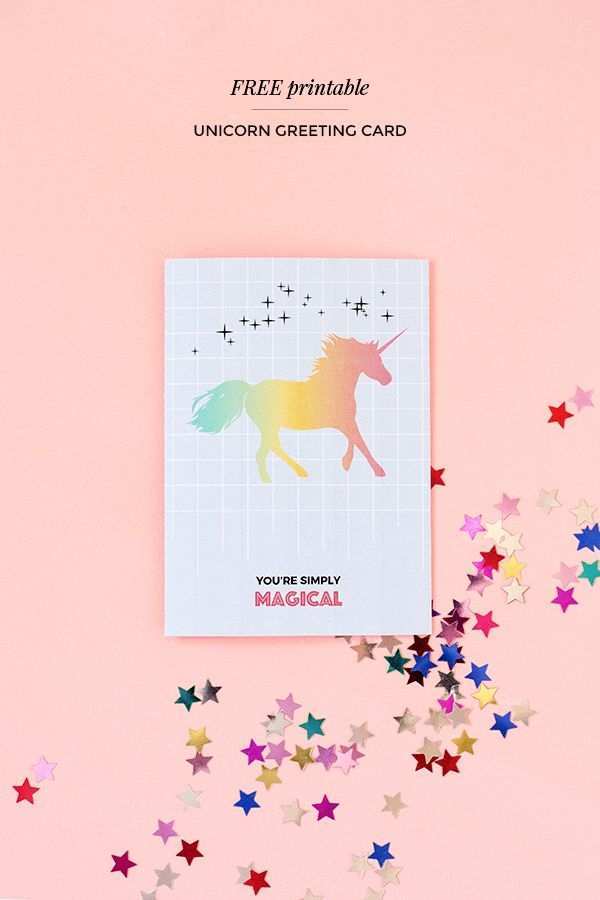  Unicorn Birthday Card Template Free Cards Design Templates
