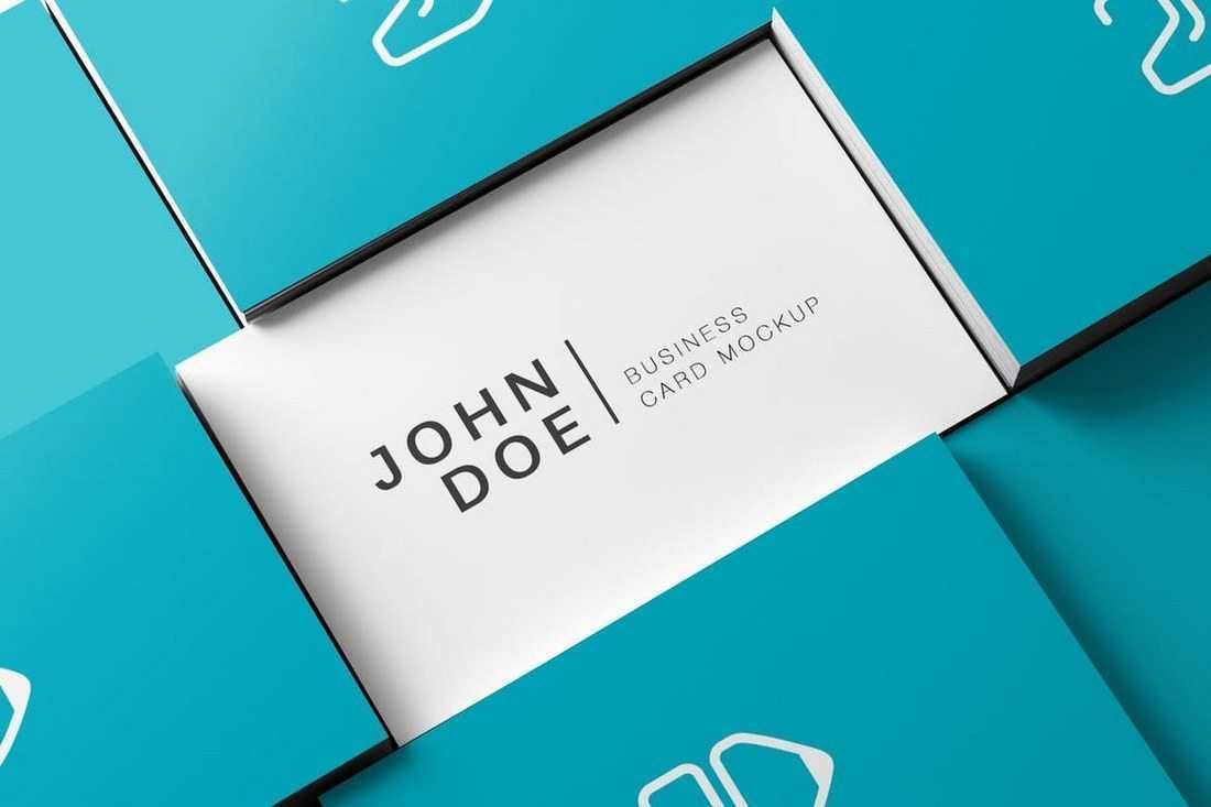 business card mockup free download illustrator