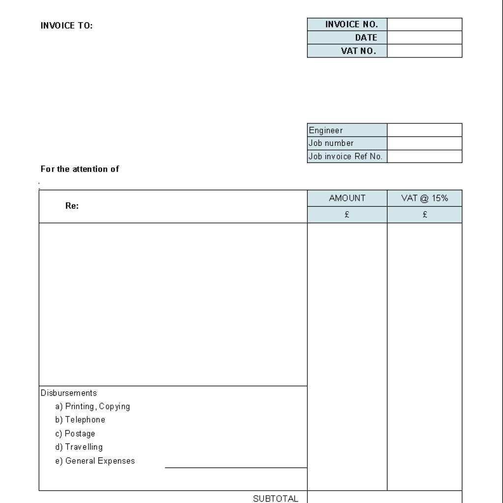 50 Customize Our Free Blank Job Invoice Template Maker with Blank Job Invoice Template