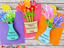50 Format Mother S Day Handprint Card With Stunning Design by Mother S Day Handprint Card