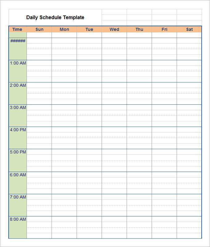 50 How To Create Daily Agenda Template Pdf in Photoshop for Daily ...