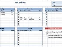 50 Printable High School Class Schedule Template for Ms Word with High School Class Schedule Template