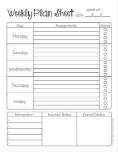 50 Printable Weekly Homework Agenda Template in Photoshop for Weekly Homework Agenda Template