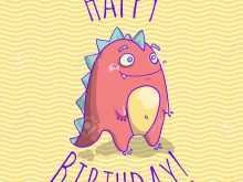 50 The Best Birthday Card Template Dinosaur in Word with Birthday Card Template Dinosaur