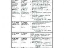 Interview Schedule Sheet Template