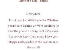 Mothers Day Card Templates Word