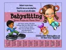 51 Best Babysitter Flyer Template With Stunning Design for Babysitter Flyer Template