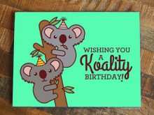 51 Best Koala Birthday Card Template Formating for Koala Birthday Card Template