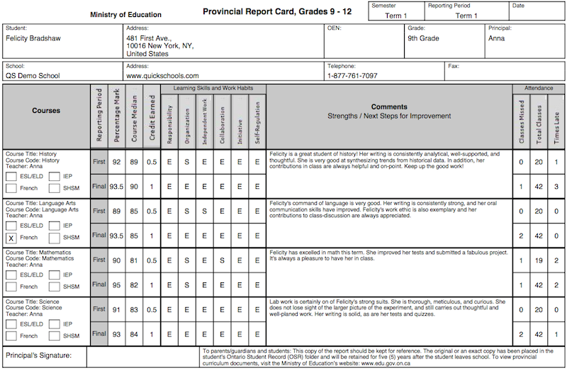 51 Blank Grade 8 Report Card Template in Word by Grade 8 Report Card Template